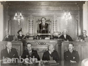LAMBETH TOWN HALL, BRIXTON: COUNCIL IN SESSION