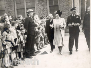 ROYAL VISIT, BRIXTON CENTRAL : WORLD WAR II