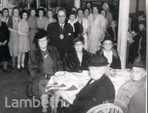 OLD FOLKS TEA, MAYOR'S VISIT: GIPSY ROAD, WEST NORWOOD