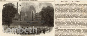 VAUXHALL GARDENS, VAUXHALL