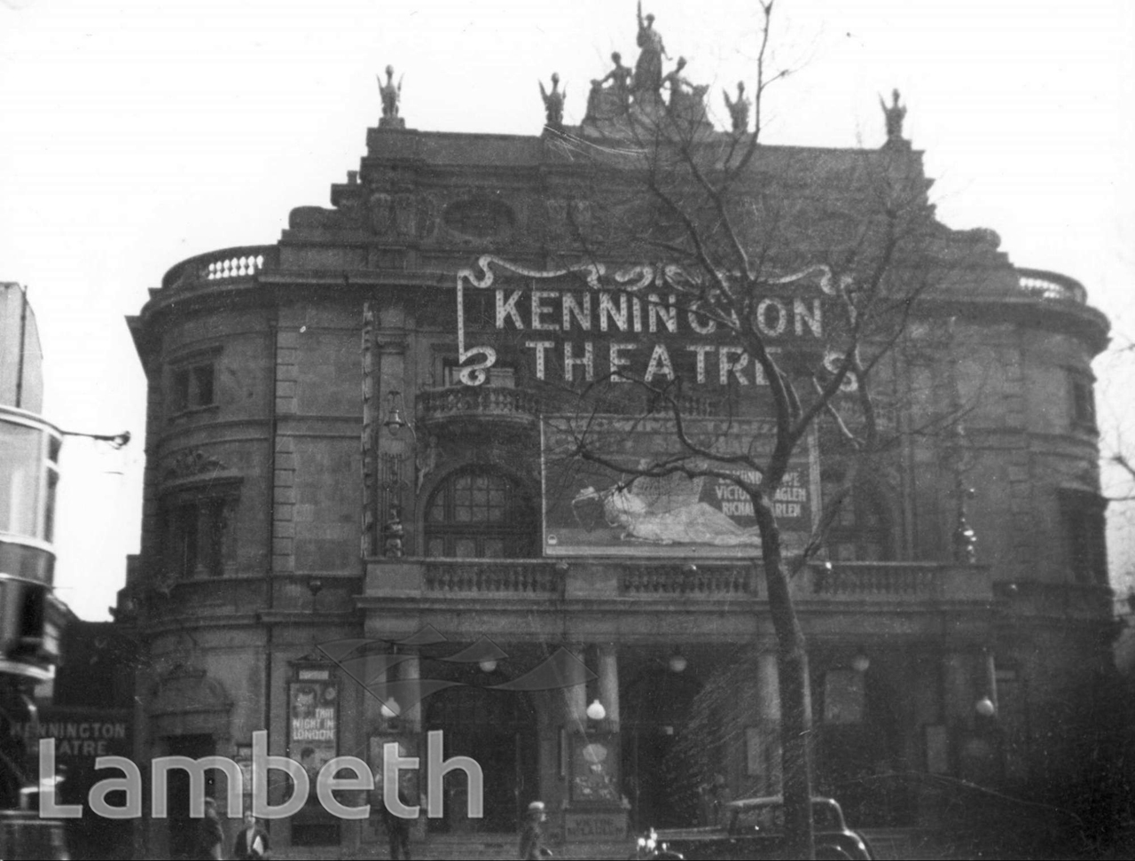 Kennington Theatre, later a cinema, now a block of flats, Kennington Park Road, 1930