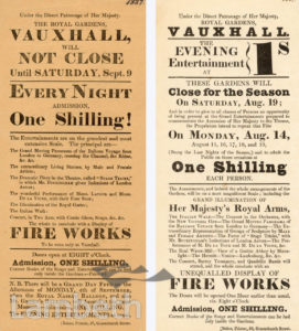 VAUXHALL GARDENS: HANDBILLS