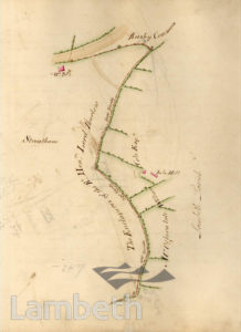 LAMBETH PARISH BOUNDARY, TULSE HILL TO BRIXTON HILL