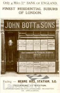JOHN BOTTS, RAILTON ROAD, HERNE HILL : ADVERTISEMENT
