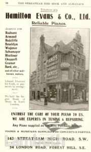 HAMILTON EVANS & CO., STREATHAM HIGH ROAD : ADVERTISEMENT