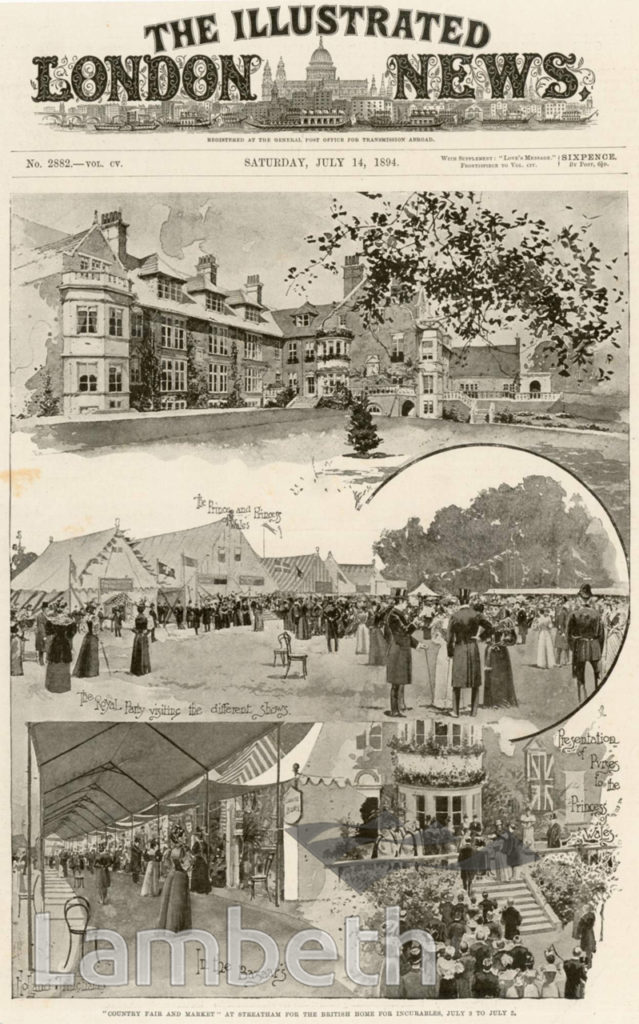 BRITISH HOME FOR INCURABLES, CROWN LANE, STREATHAM COMMON
