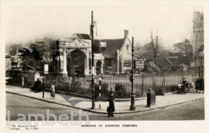 NORWOOD CEMETERY, NORWOOD ROAD, WEST NORWOOD,