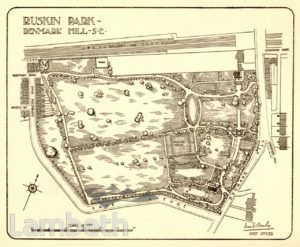 RUSKIN PARK, DENMARK HILL, LOUGHBOROUGH JUNCTION : PLAN