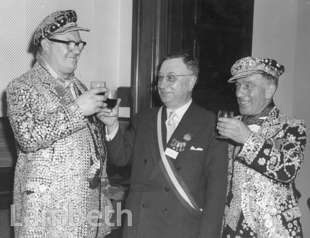 LAMBETH TOWN HALL, BRIXTON CENTRAL : PEARLY KINGS’ VISIT
