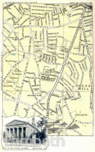 BRIXTON HILL AND TULSE HILL : POSTCARD MAP