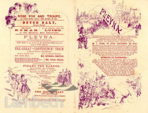 CANTERBURY THEATRE, UPPER MARSH, WATERLOO : PROGRAMME