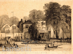 ROBERT'S BOATHOUSE, THAMES FORESHORE, LAMBETH
