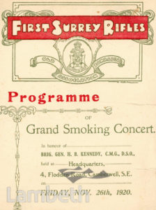 FIRST SURREY RIFLES :CONCERT PROGRAMME