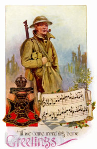 FIRST SURREY RIFLES : GREETING CARD
