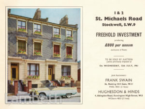 ST MICHAELS ROAD, STOCKWELL: SALE CATALOGUE