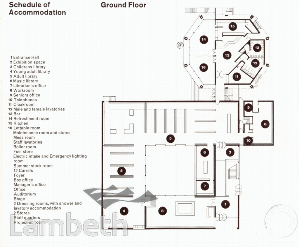 WEST NORWOOD LIBRARY, WEST NORWOOD: GROUND FLOOR PLAN