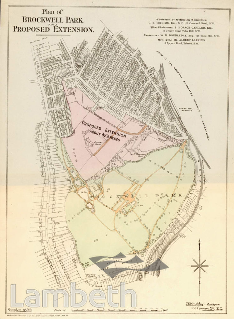 BROCKWELL PARK EXTENSION, HERNE HILL: MAP
