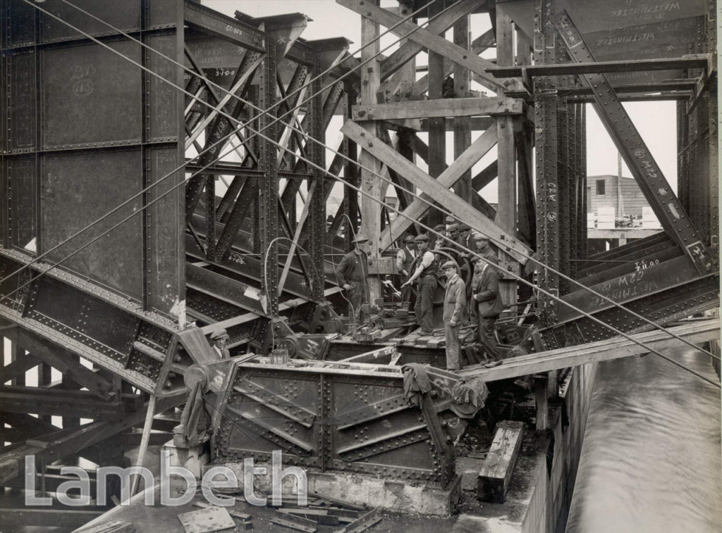 LAMBETH BRIDGE, LAMBETH: CONSTRUCTION