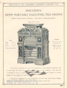 DOULTON POTTERY CATALOGUE, STOVE