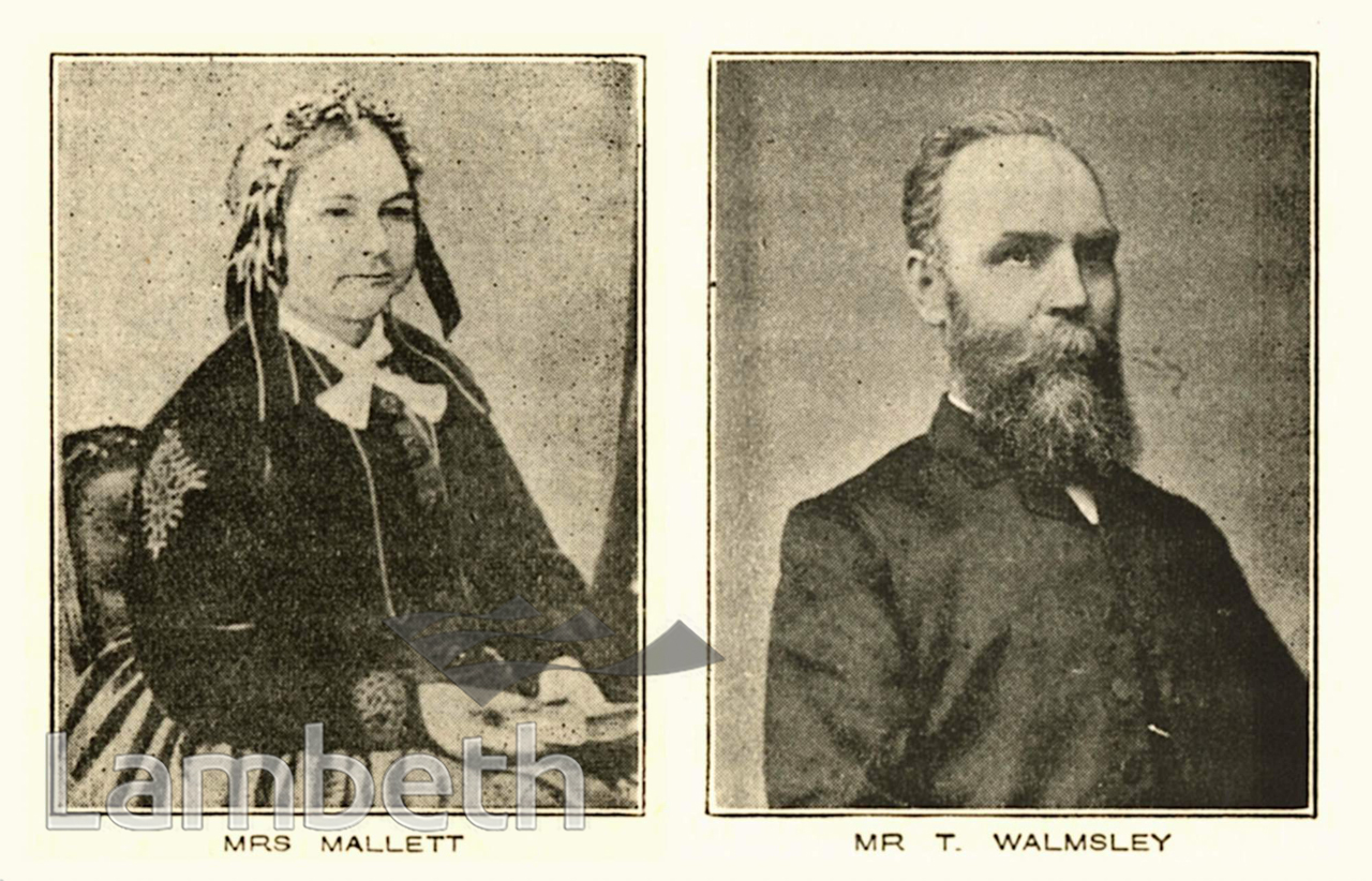 MRS MALLET AND MR WALMSLEY, MOFFAT INSTITUTE, VAUXHALL