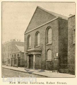 NEW MOFFAT INSTITUTE, ESHER STREET, VAUXHALL