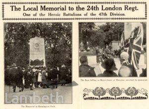 MEMORIAL, KENNINGTON PARK, KENNINGTON