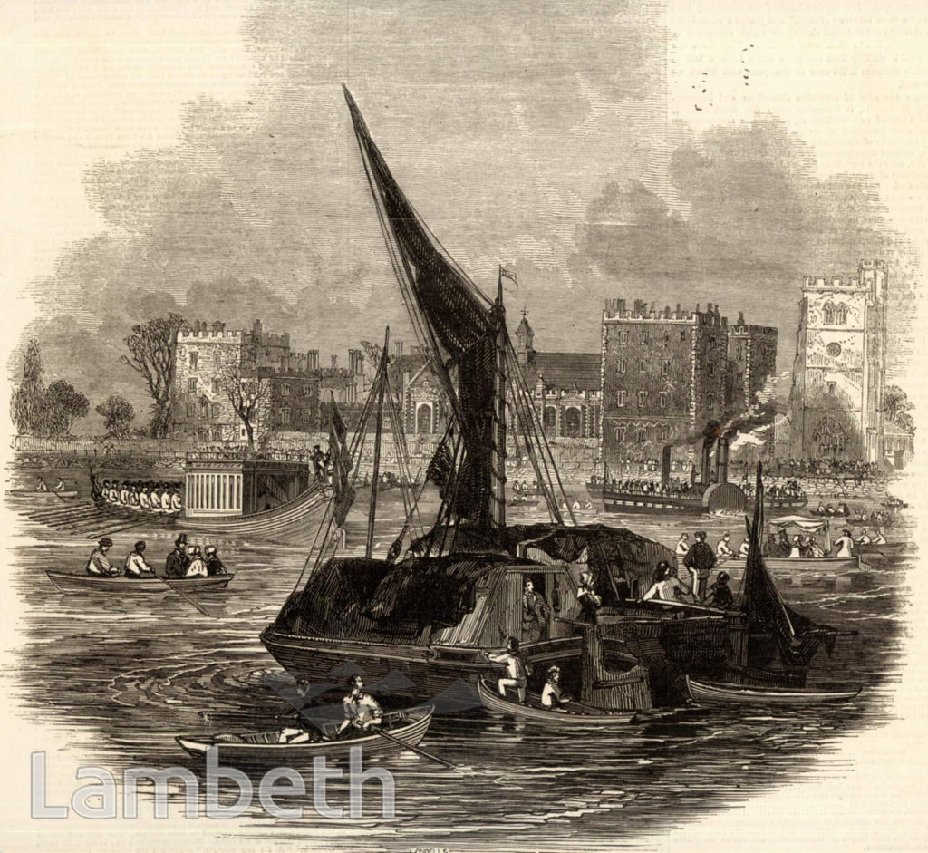 VIEW OF LAMBETH PALACE FROM THE THAMES