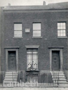 SIR ARTHUR SULLIVAN'S HOUSE, BOLWELL TERRACE, LAMBETH