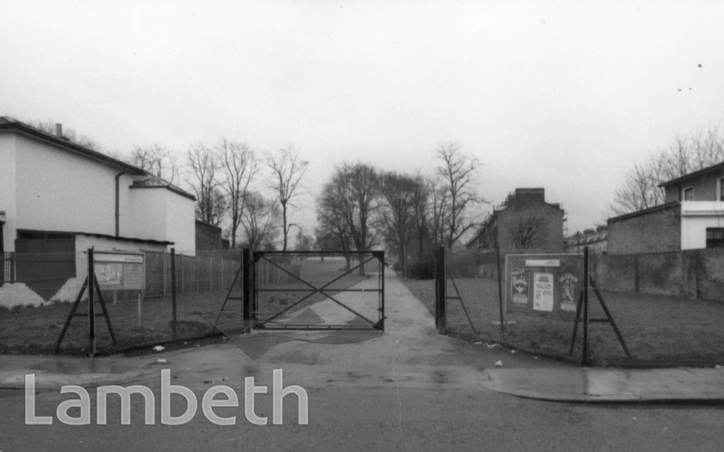 ENTRANCE TO BROCKWELL PARK, WATER LANE, BRIXTON HILL
