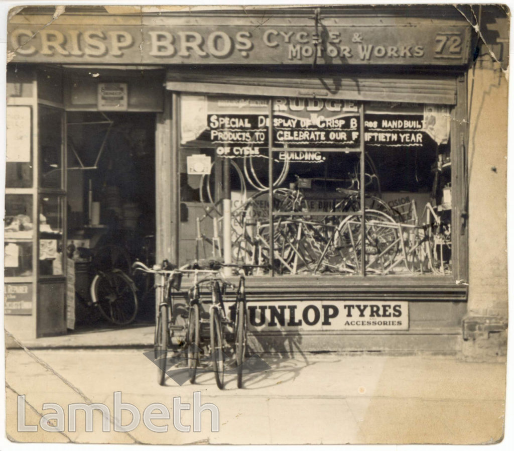 CRISP BROTHERS CYCLE & MOTOR WORKS, NORWOOD HIGH STREET
