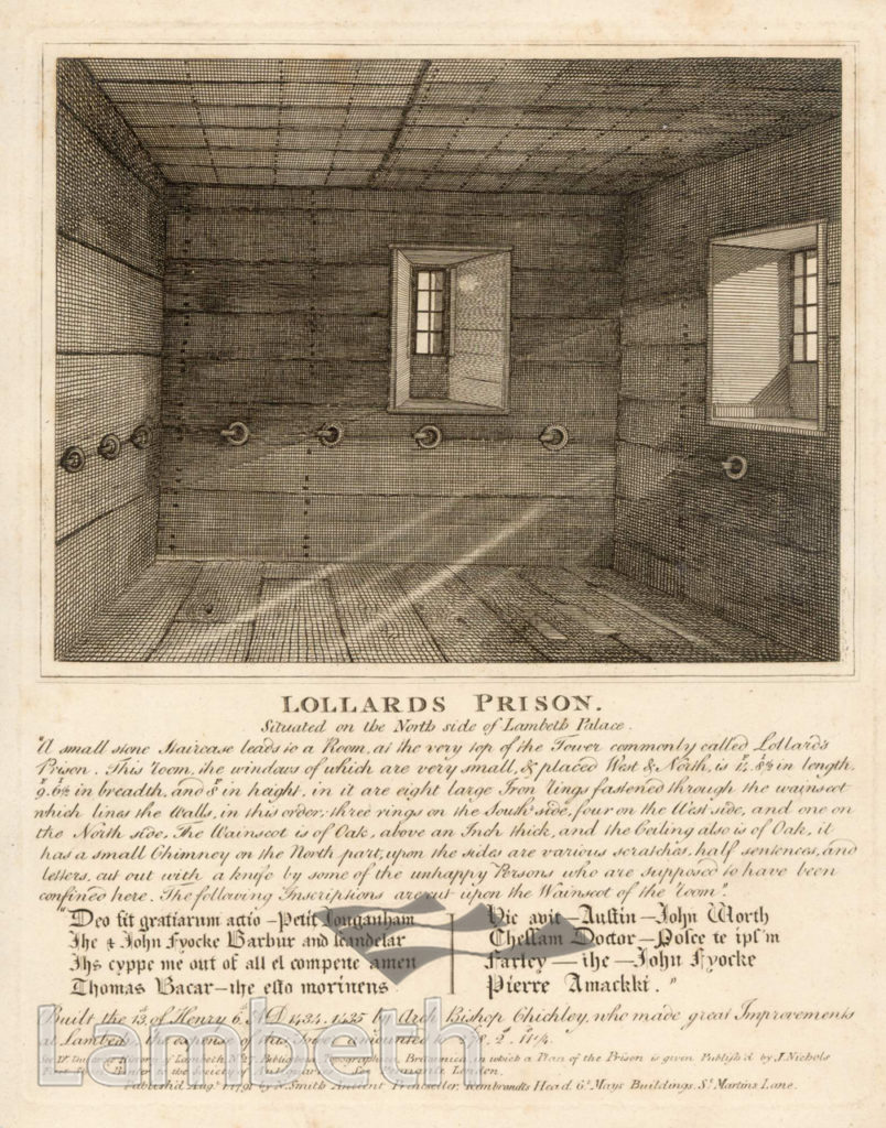 LAMBETH PALACE, LOLLARDS’ PRISON, LAMBETH
