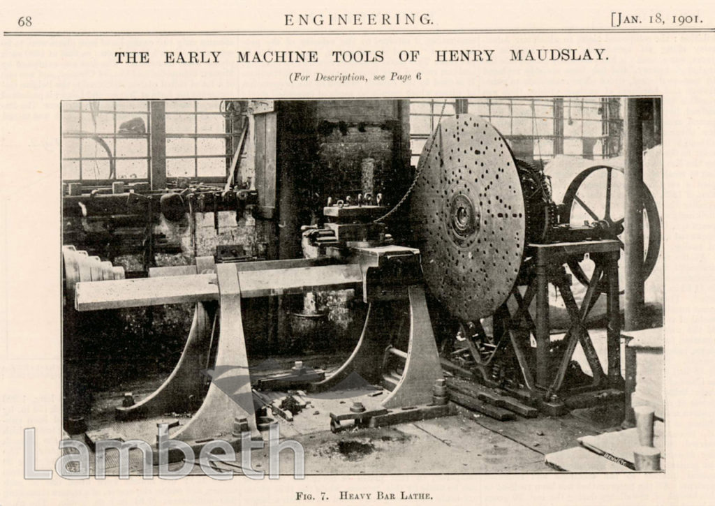 MAUDSLAY, SONS AND FIELD LTD., WATERLOO: MACHINE TOOLS