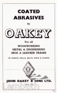 JOHN OAKEY & SONS LTD., LAMBETH: ADVERTISEMENT