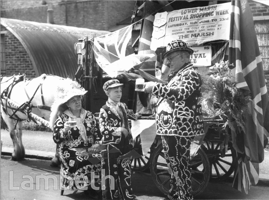 PEARLY KING AND QUEEN, LAMBETH FESTIVAL WEEK, LAMBETH