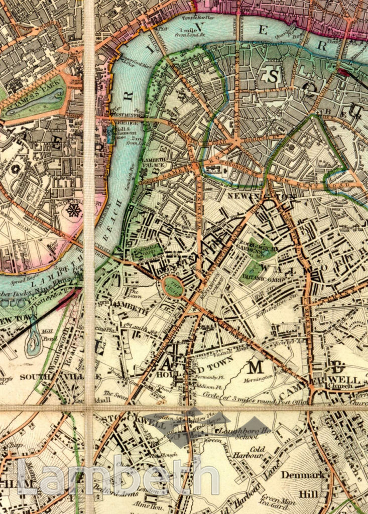 LONDON AND ITS ENVIRONS, MAP OF NORTH LAMBETH