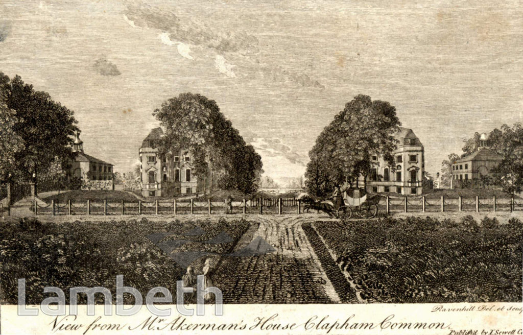 ‘VIEW FROM MR AKERMAN’S HOUSE’, CLAPHAM COMMON, CLAPHAM