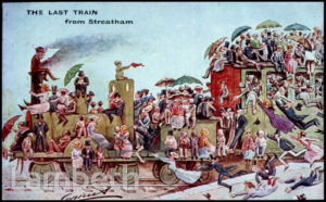 'THE LAST TRAIN FROM STREATHAM': POSTCARD
