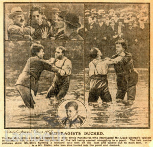'SUFFRAGISTS DUCKED', BESSEMER HOUSE, DENMARK HILL