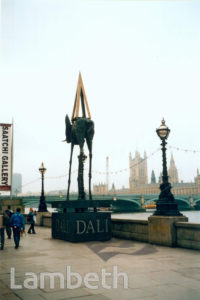 DALI SCULPTURE, RIVERSIDE WALK, WATERLOO