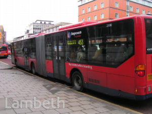 'BENDY' BUS, WESTMINSTER BRIDGE ROAD, LAMBETH NORTH