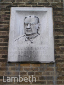 BISHOP WILLIAM BROWN MEMORIAL, HARLEYFORD ROAD, VAUXHALL