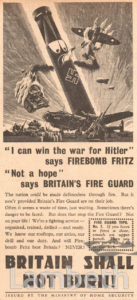 FIRE BOMBS ADVERTISEMENT: WORLD WAR II