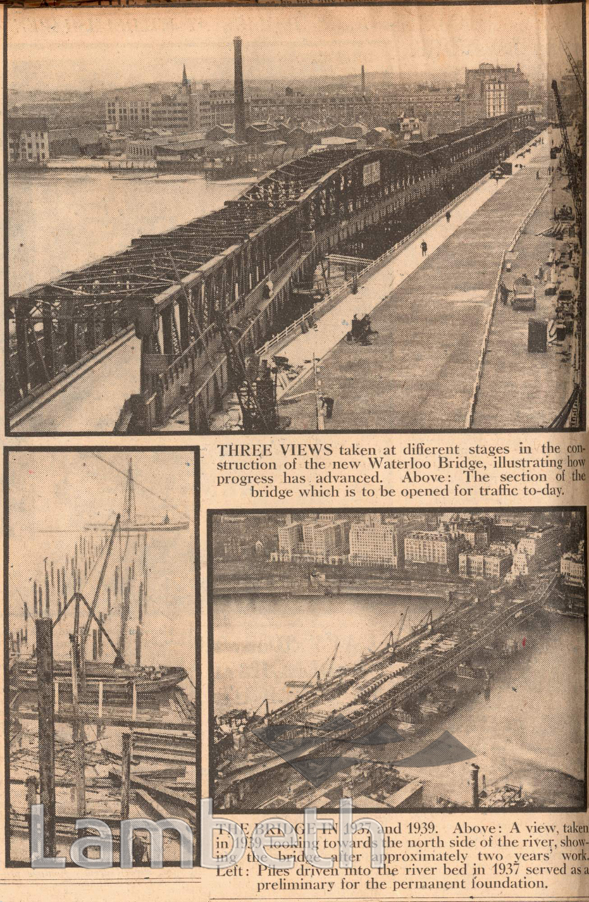 WATERLOO BRIDGE CONSTRUCTION: WORLD WAR II