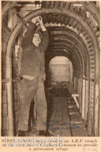 AIR RAID PRECAUTION TRENCH, CLAPHAM COMMON: WORLD WAR II