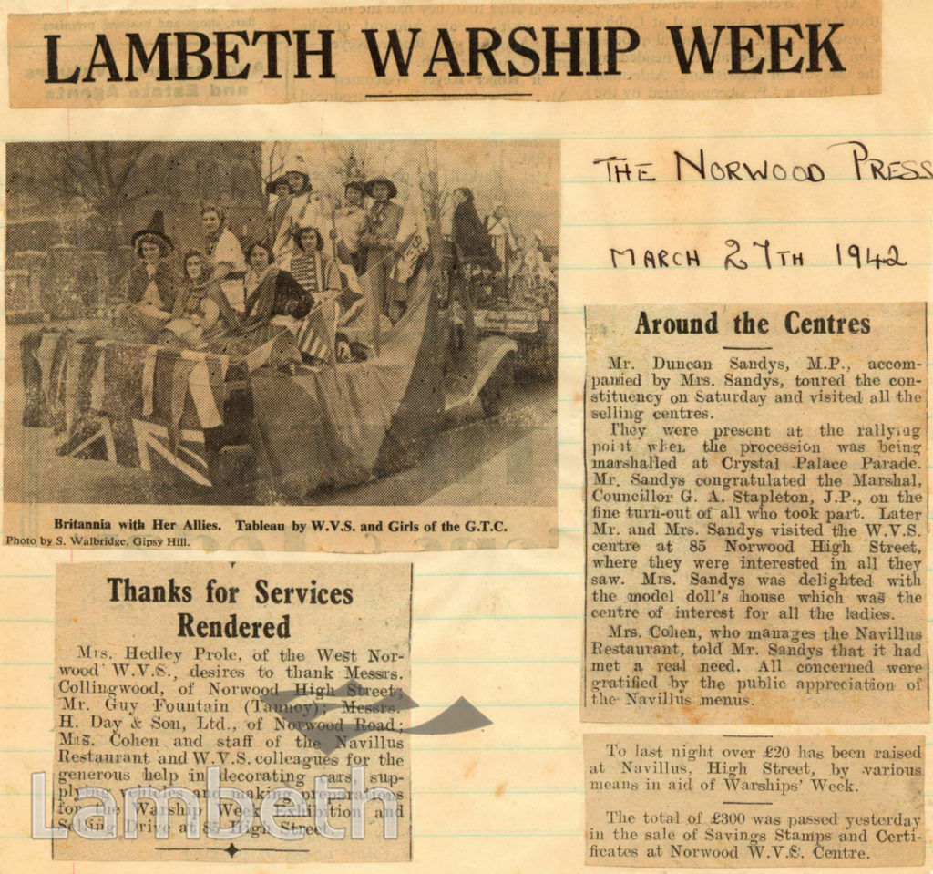 LAMBETH WARSHIP WEEK: WORLD WAR II