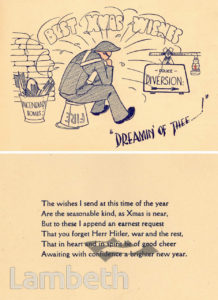 RESERVE POLICE CHRISTMAS CARD: WORLD WAR II