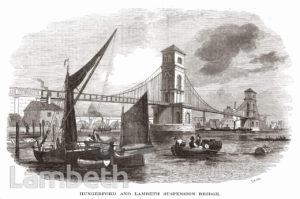 HUNGERFORD SUSPENSION BRIDGE, WATERLOO