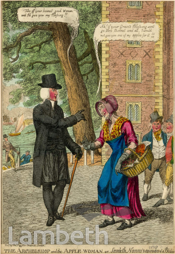 ARCHBISHOP AND THE APPLE WOMAN, LAMBETH