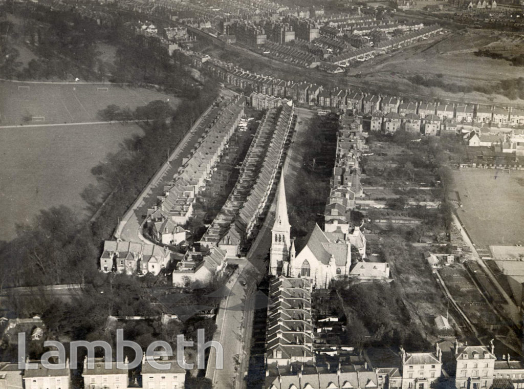 AERIAL VIEW OF TRINITY RISE, TULSE HILL