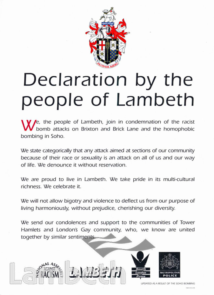 LAMBETH ANTI-RACIST DECLARATION